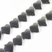 Non magnetic Hematite Beads, Heart, 20mm, 20pcs/strand, Hole:Approx 1.5mm, Length:Approx 15.7 Inch, Sold By Strand